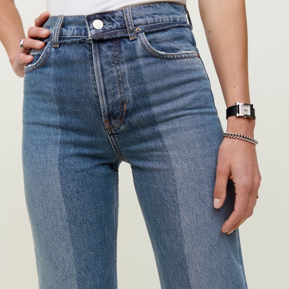Reconstructed High Rise Straight Jeans | Reformation | 26 - Picture 2 of 7